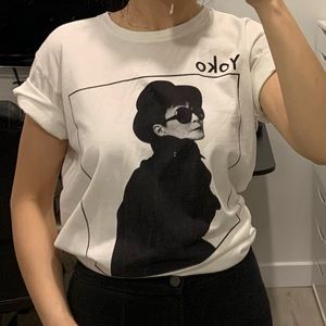 ZARA White TShirt with YOKO on it (S)